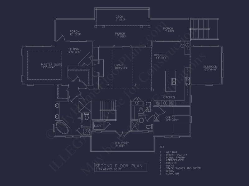 Oceanfront Luxury house Plan with 7 Bedrooms and CAD Designs