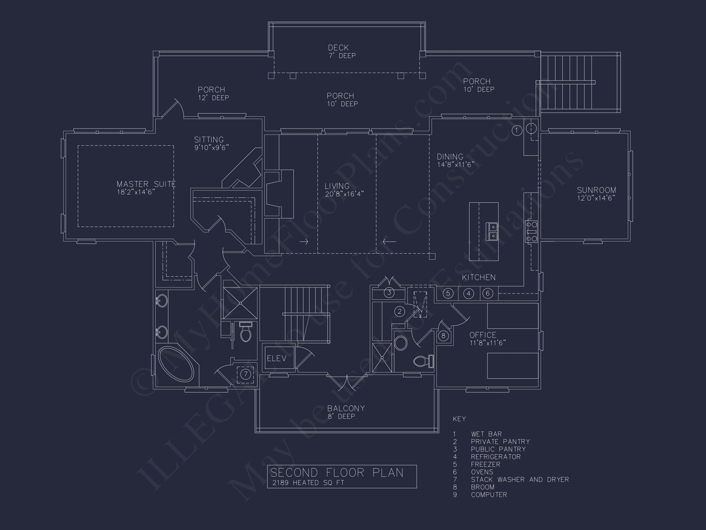 Oceanfront Luxury Home Plan with 7 Bedrooms and CAD Designs