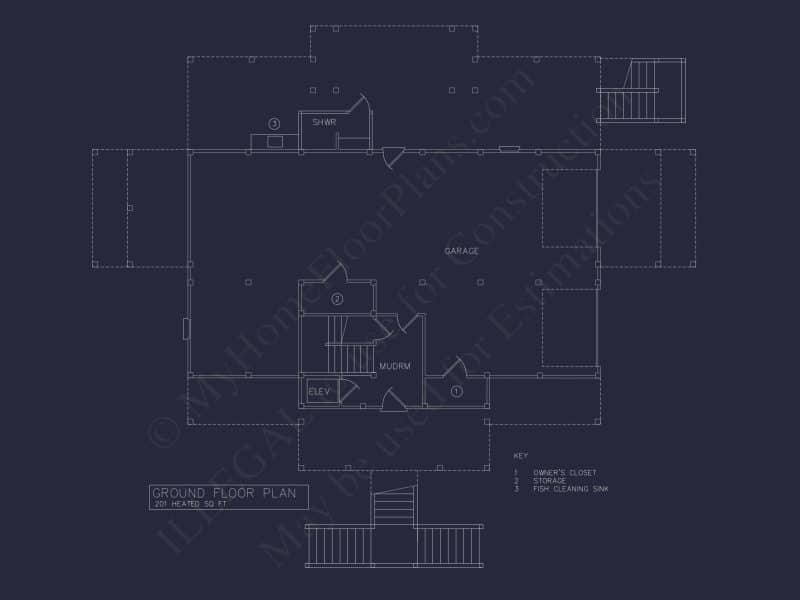 Oceanfront Luxury house Plan with 7 Bedrooms and CAD Designs