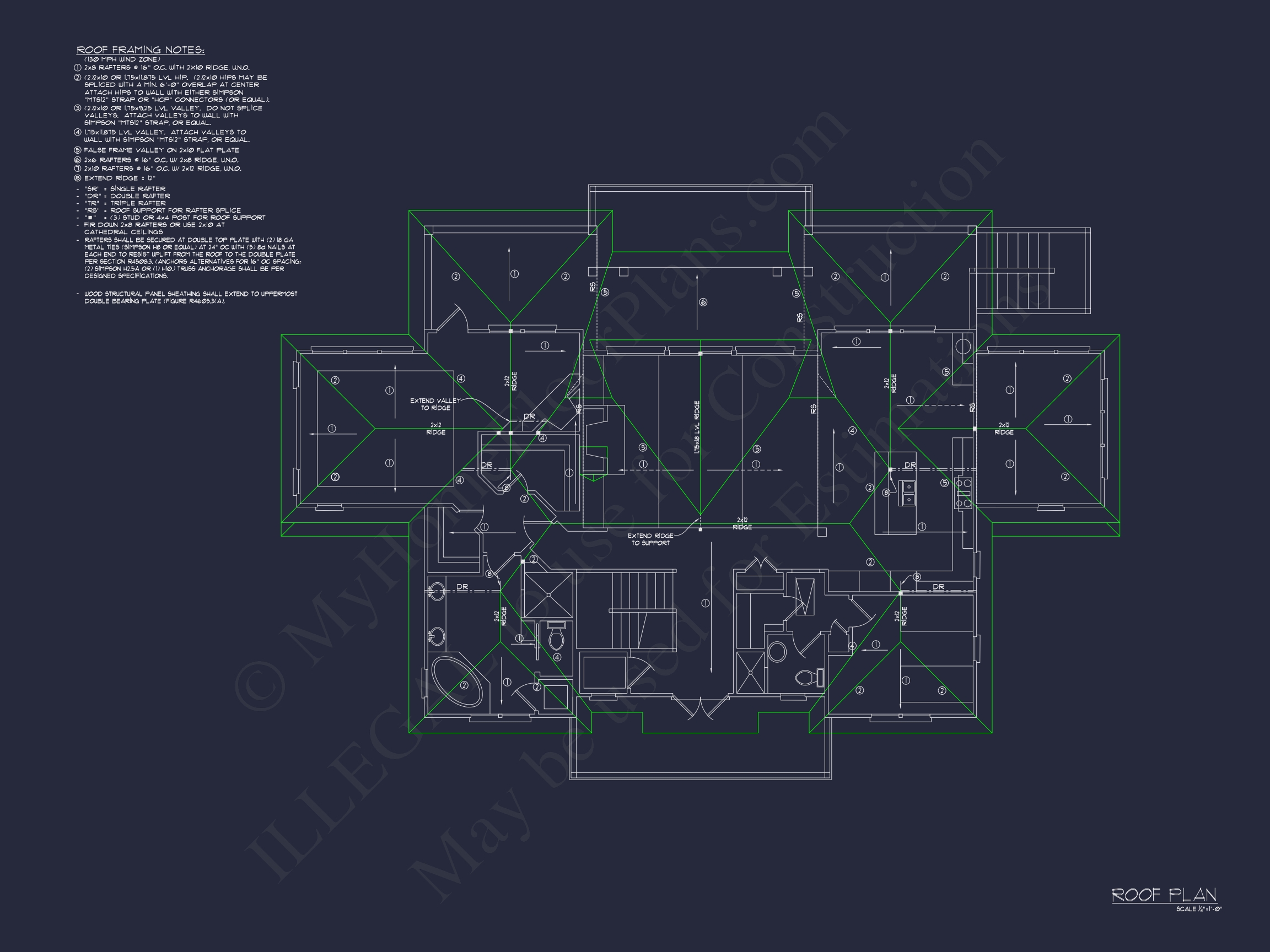 Oceanfront Luxury Home Plan with 7 Bedrooms and CAD Designs