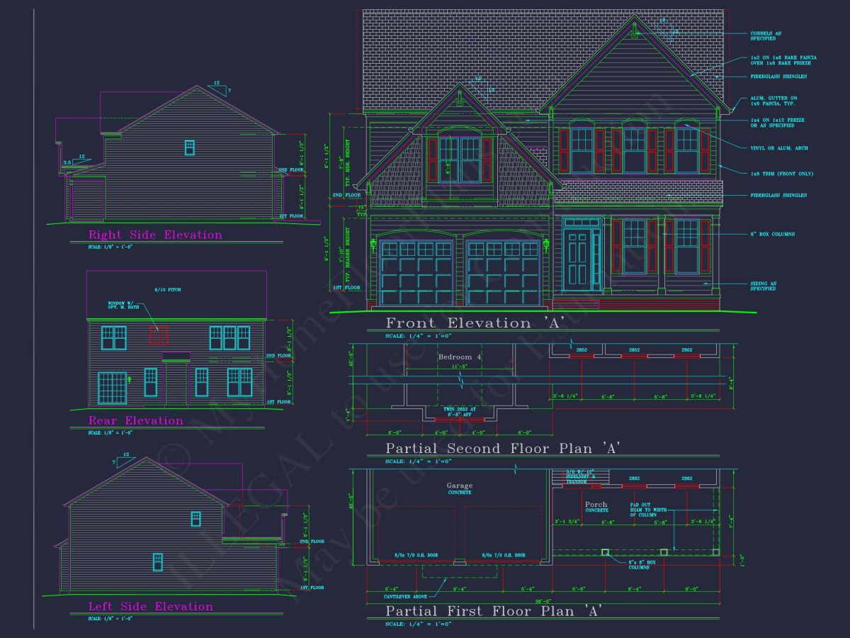 Perfectly Crafted house Floor Plan with 2 Floors and 4 Bedrooms
