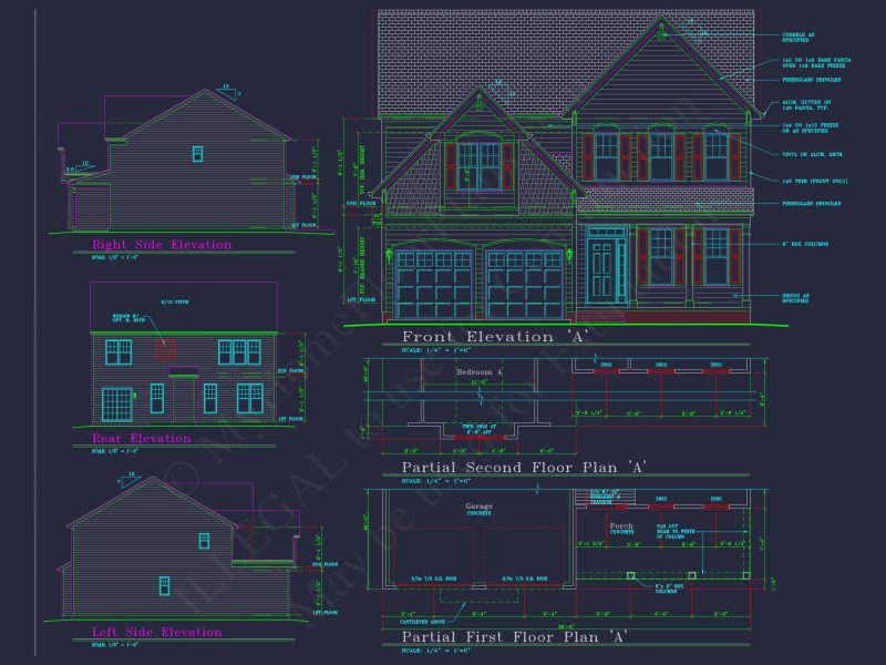 Perfectly Crafted house Floor Plan with 2 Floors and 4 Bedrooms