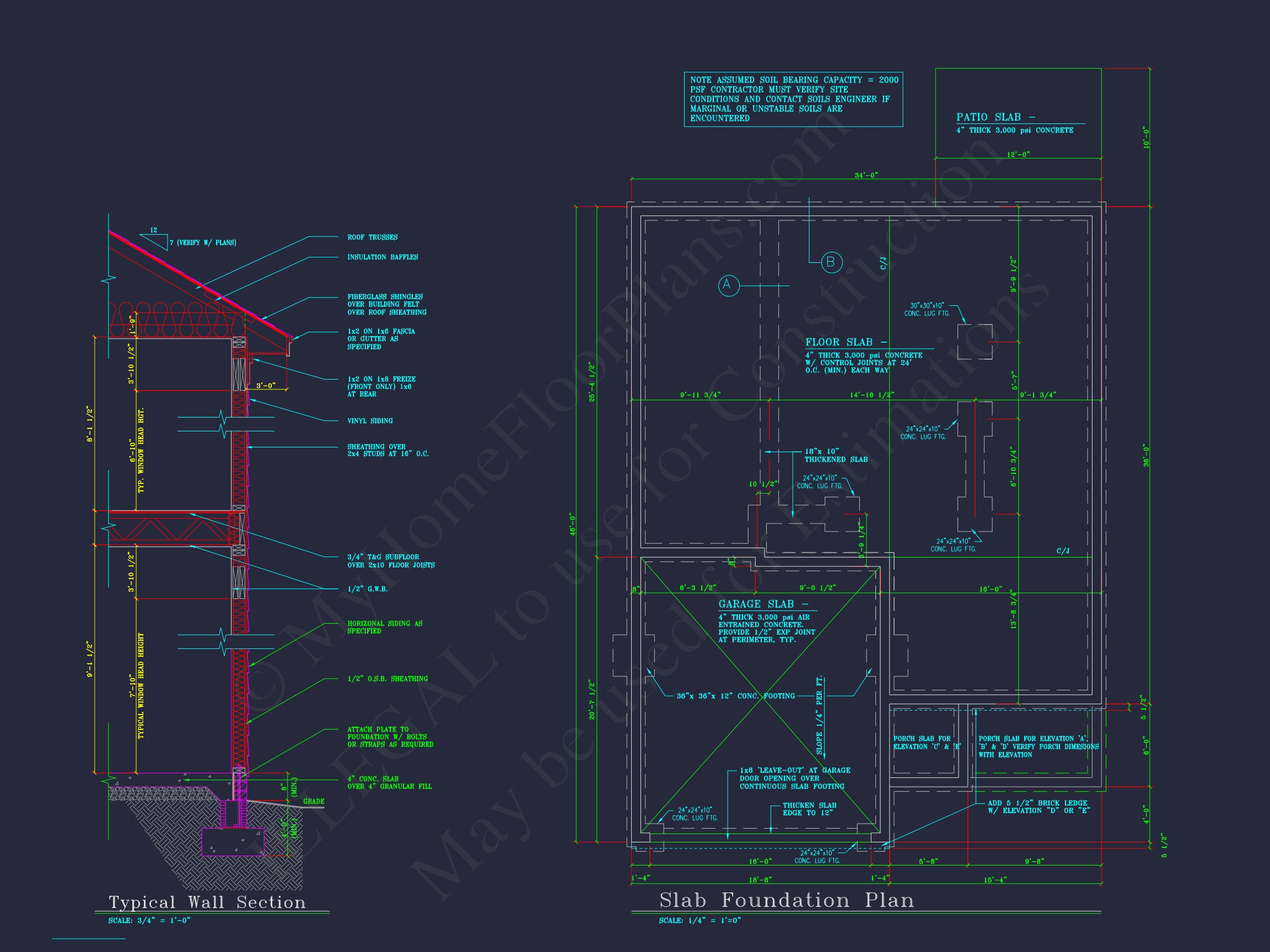 Perfectly Crafted Home Floor Plan with 2 Floors and 4 Bedrooms