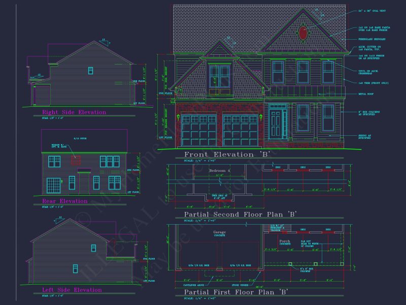 Perfectly Crafted house Floor Plan with 2 Floors and 4 Bedrooms