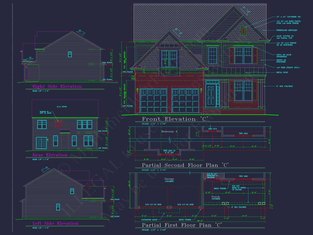 Perfectly Crafted house Floor Plan with 2 Floors and 4 Bedrooms