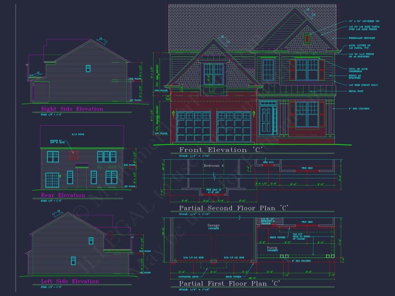 Perfectly Crafted house Floor Plan with 2 Floors and 4 Bedrooms