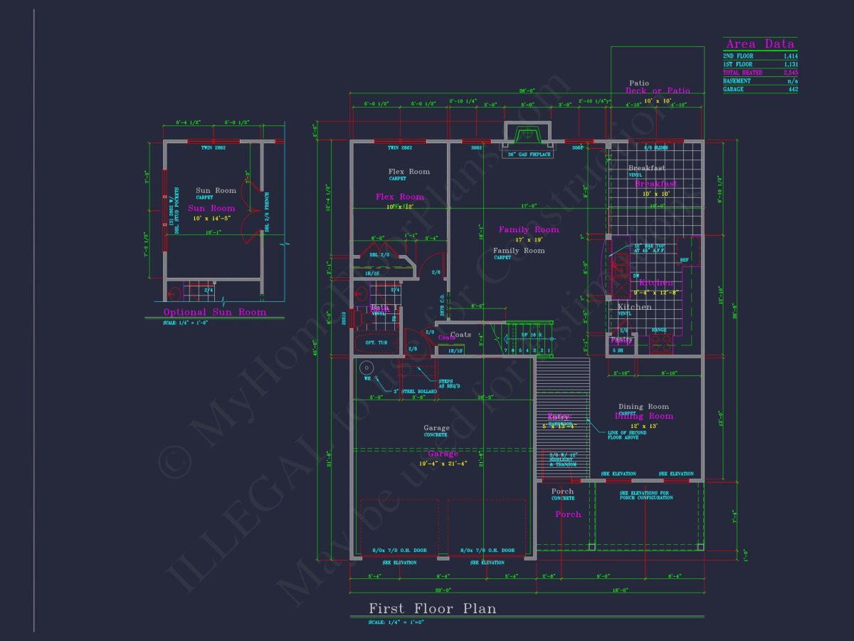 Perfectly Crafted house Floor Plan with 2 Floors and 4 Bedrooms