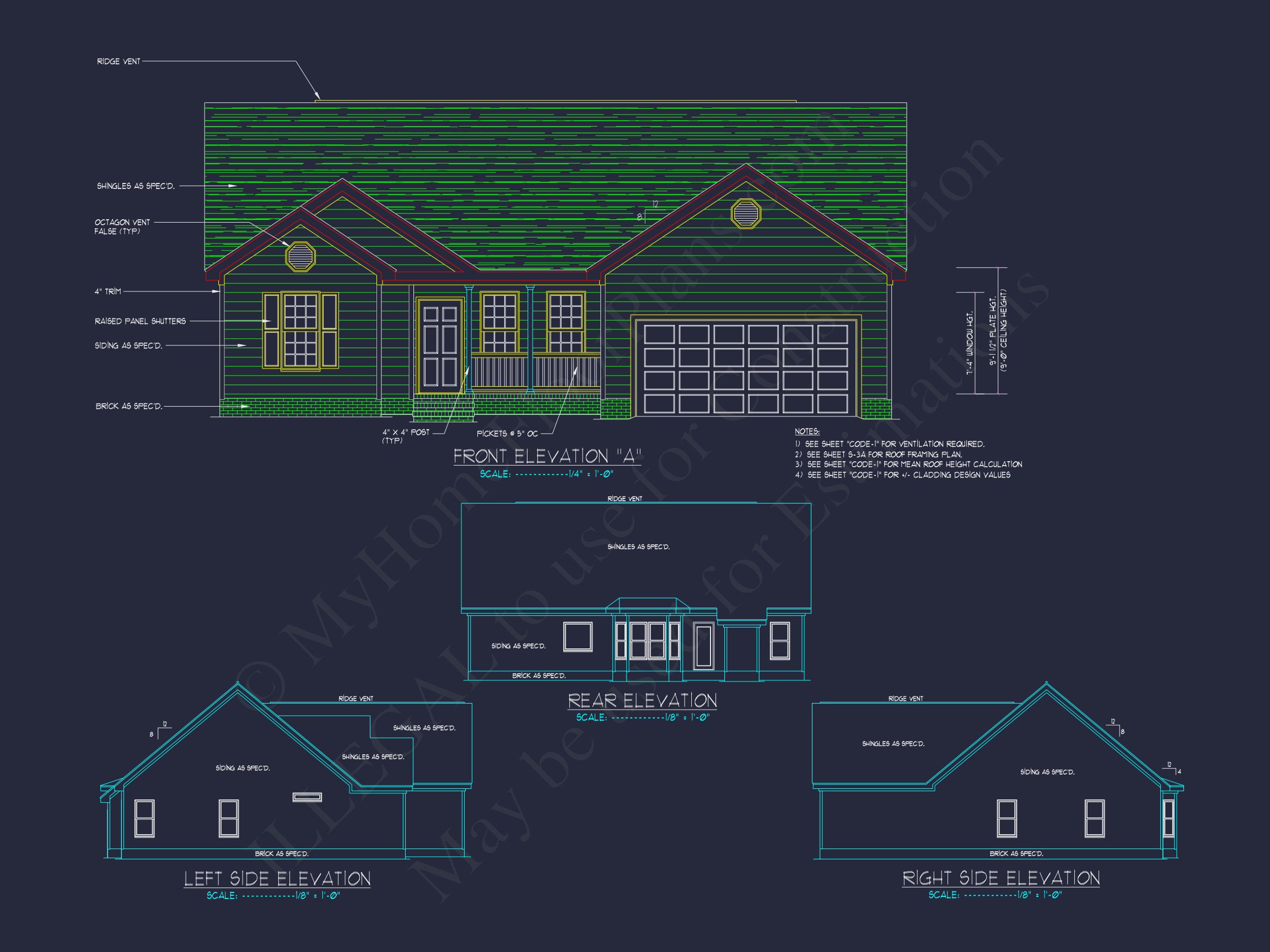 Practical house Design Plan with Blueprint and CAD Elements