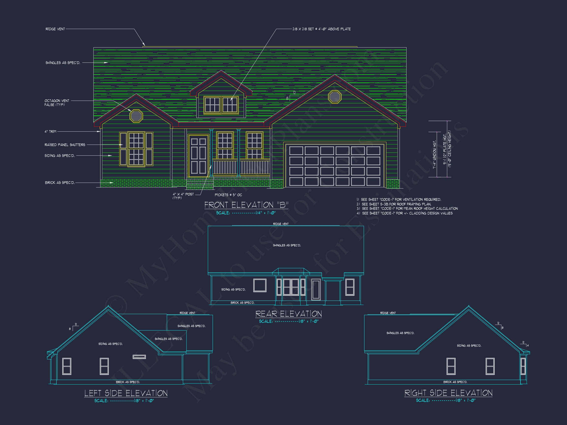 Practical house Design Plan with Blueprint and CAD Elements