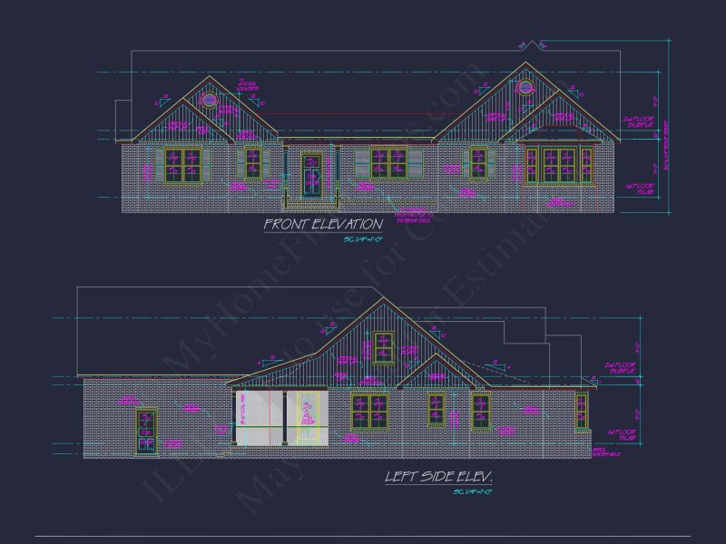 Ranch-Style house Plan with 3 Bedrooms and CAD Blueprints