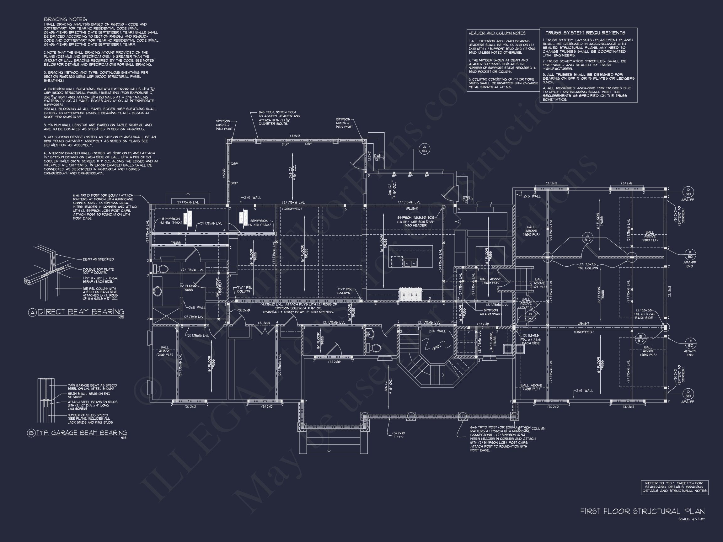 Shingle Style 2-Story house Plan,6 Bed,4693 Sq Ft Floor Plan