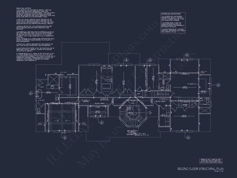 Shingle Style 2-Story house Plan, 6 Bed, 4693 Sq Ft Floor Plan