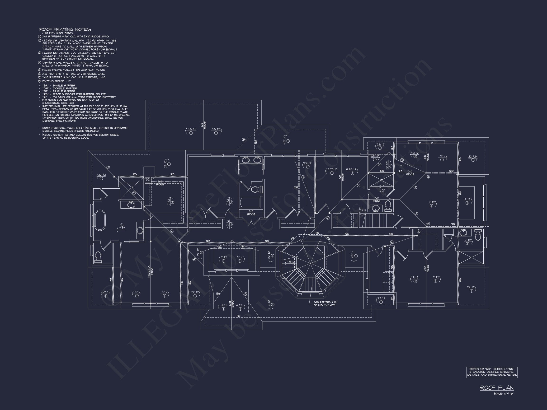 Shingle Style 2-Story house Plan,6 Bed,4693 Sq Ft Floor Plan
