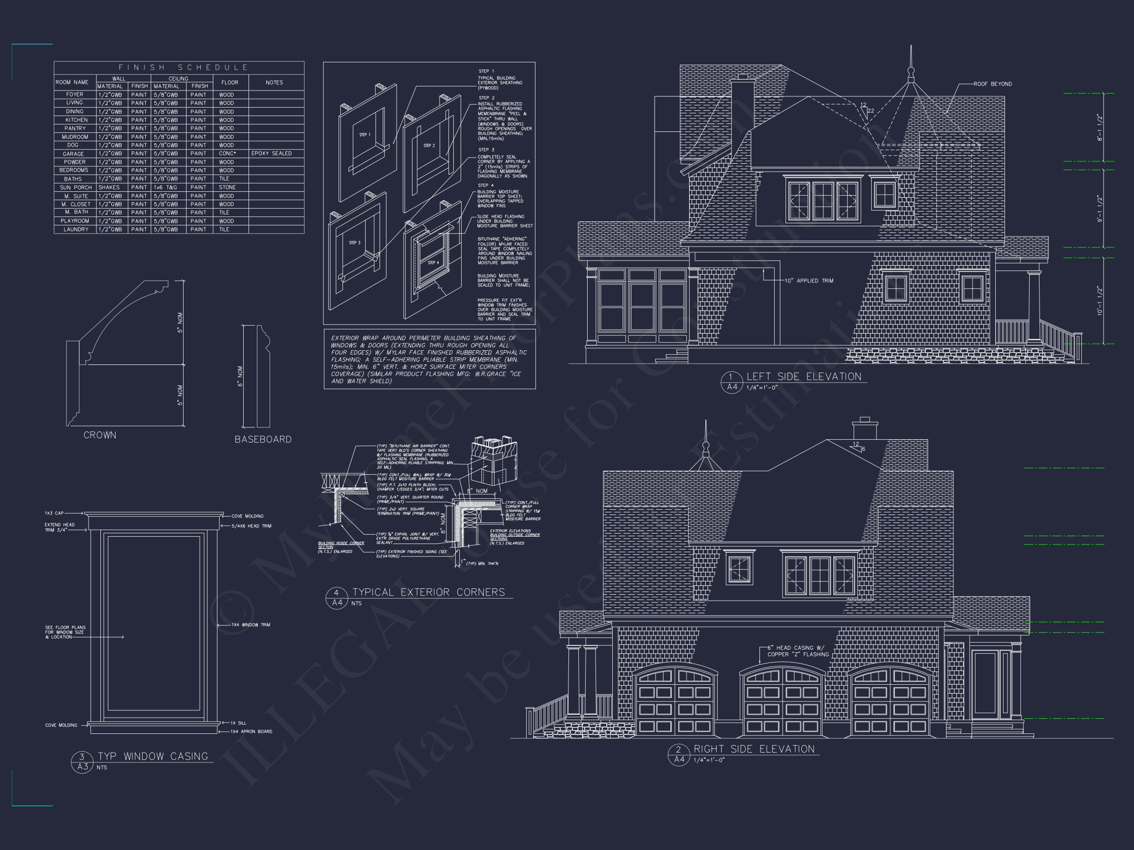 Shingle Style 2-Story house Plan,6 Bed,4693 Sq Ft Floor Plan