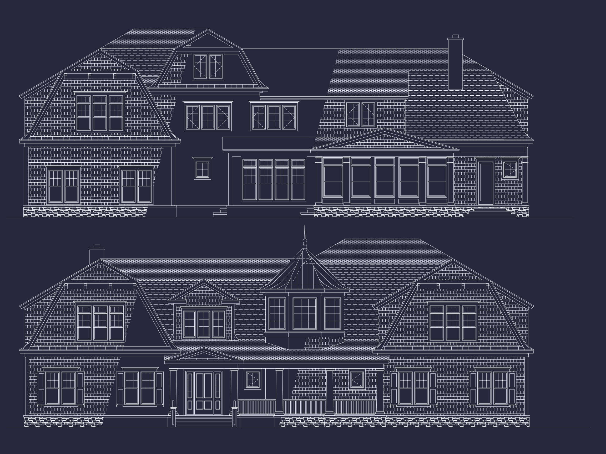 Shingle Style 2-Story Home Plan,6 Bed,4693 Sq Ft Floor Plan