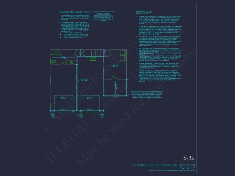 Small house Plan with 1 Bedroom and Open Floor CAD Designs