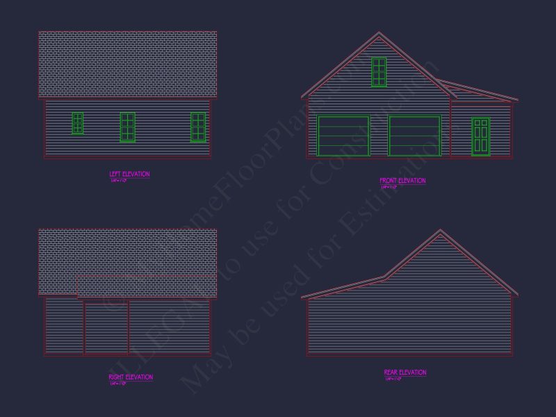 Small house Plan with 1 Bedroom and Open Floor CAD Designs