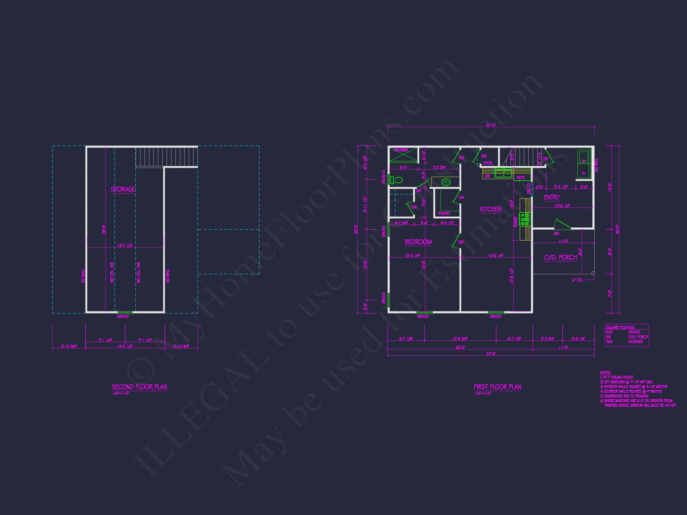Small house Plan with 1 Bedroom and Open Floor CAD Designs