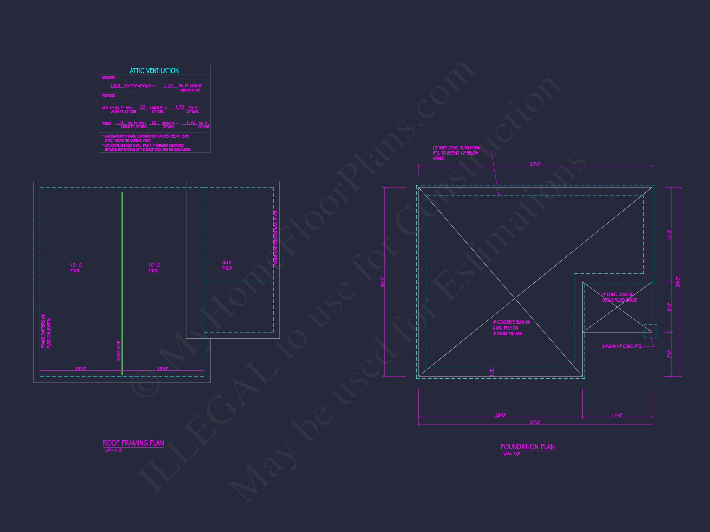 Small house Plan with 1 Bedroom and Open Floor CAD Designs