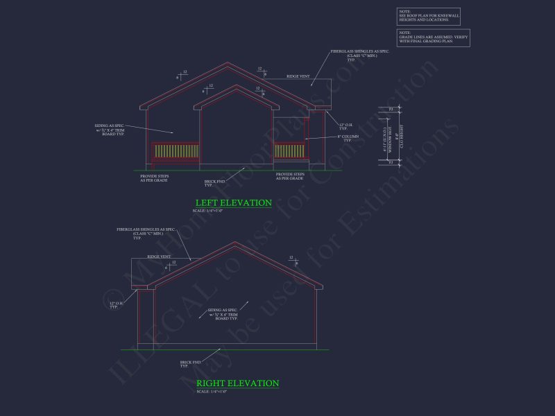 Small Ranch house Plan with Open Floor Blueprint & CAD Designs