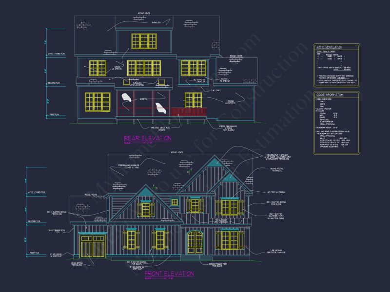 Sophisticated house Plan with 3 Floors and CAD Designs