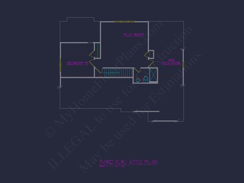 Sophisticated house Plan with 3 Floors and CAD Designs