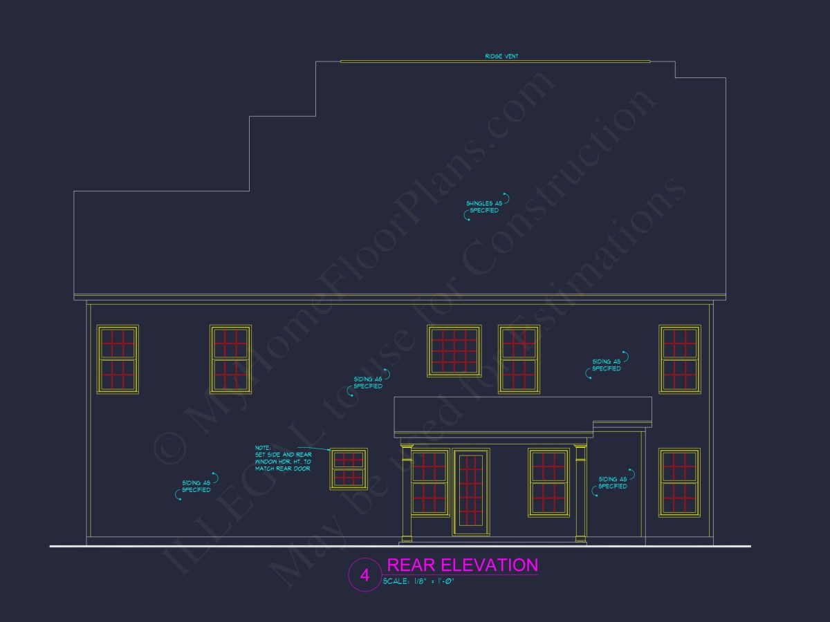 Sophisticated house Plan with 4 Bedrooms and 3-Car Garage