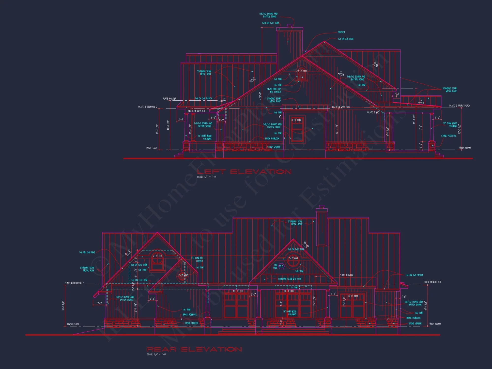 Spacious 1.5-Story house Plan with Modern CAD Designs