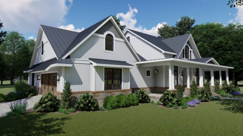 Spacious 1.5-Story house Plan with Modern CAD Designs