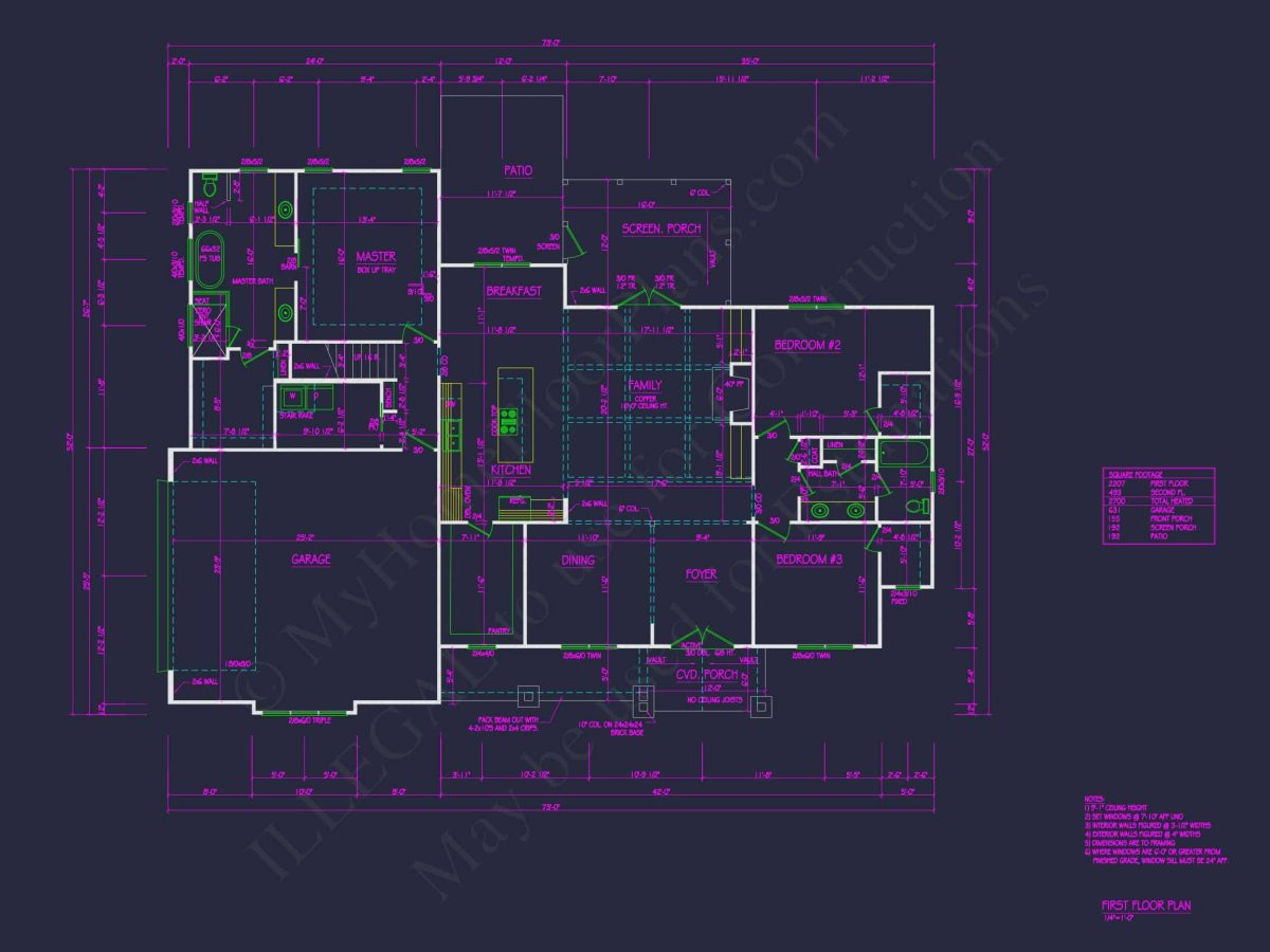 Spacious 1.5-Story house Plan with Modern Craftsman Designs