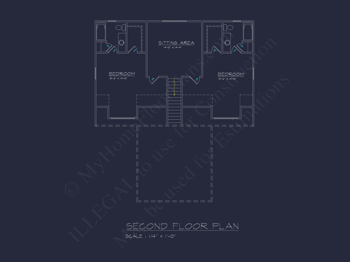 Spacious 2-Story Cabin house Plan with CAD Blueprint Designs