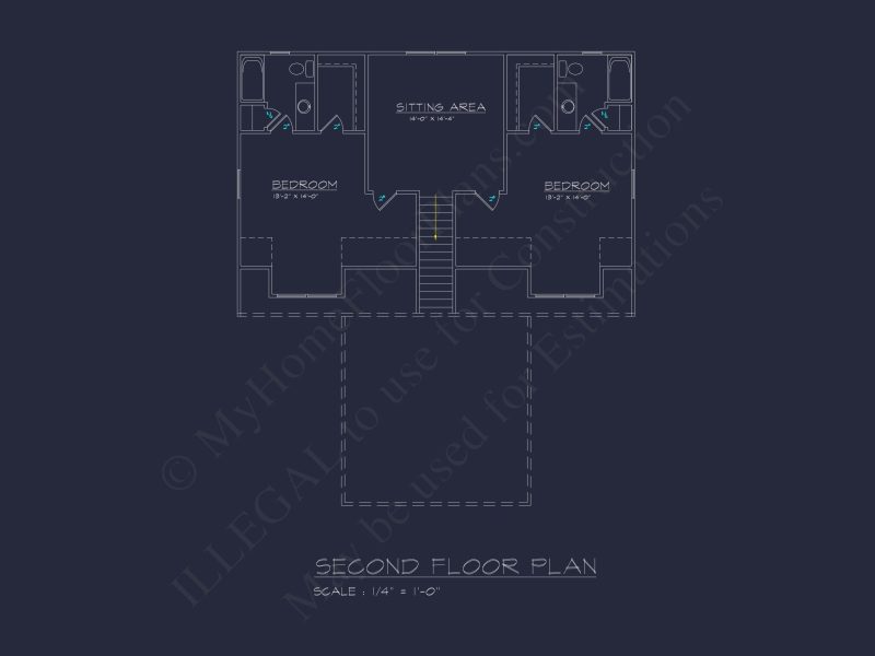 Spacious 2-Story Cabin house Plan with CAD Blueprint Designs