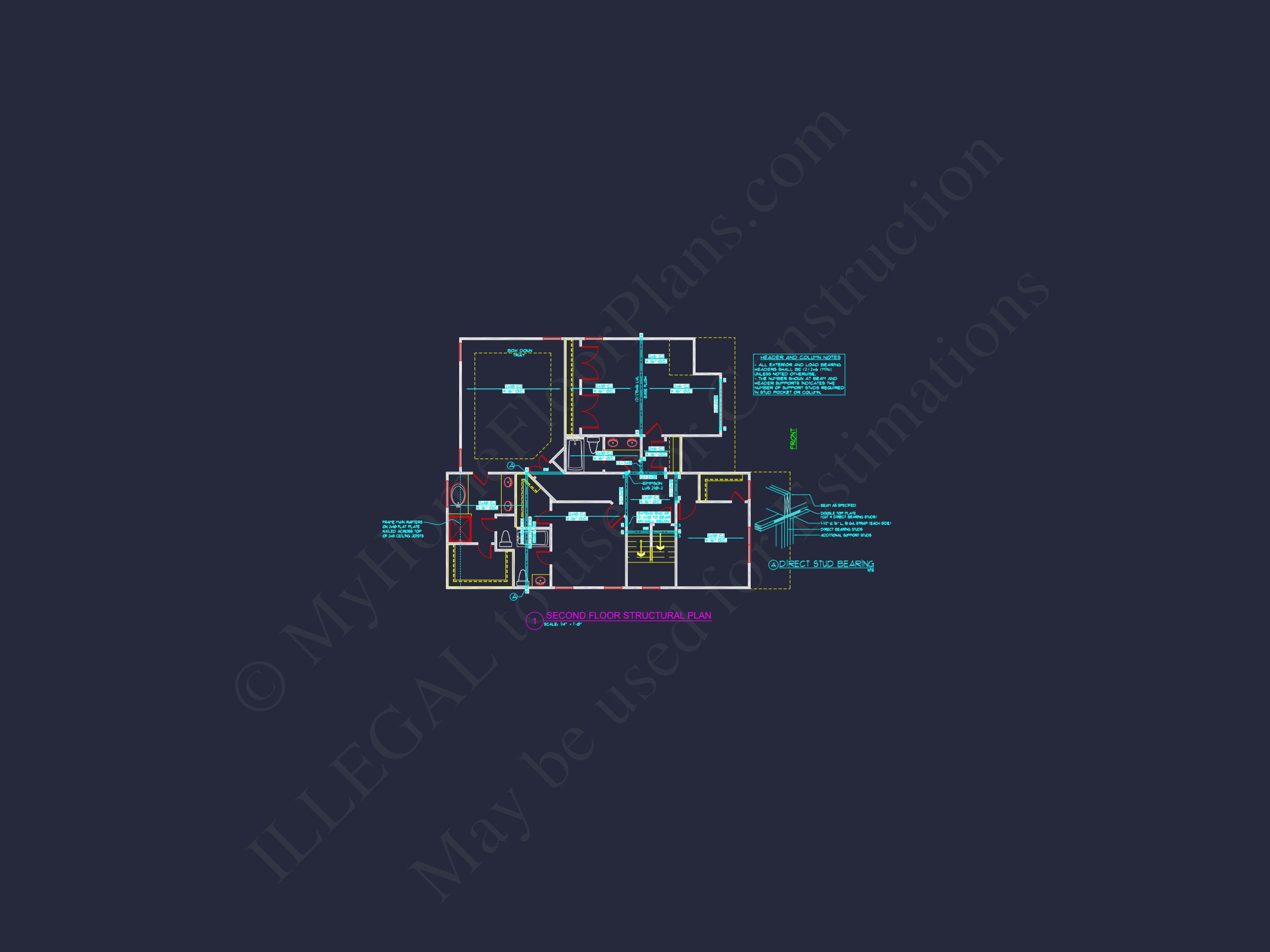 Spacious 2-Story Craftsman house Plan with CAD Blueprints