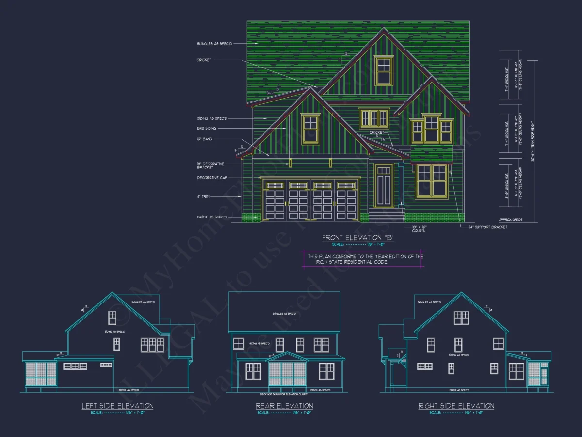 Spacious 2-Story house Floor Plan with CAD Designs