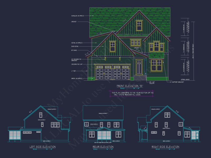 Spacious 2-Story house Floor Plan with CAD Designs