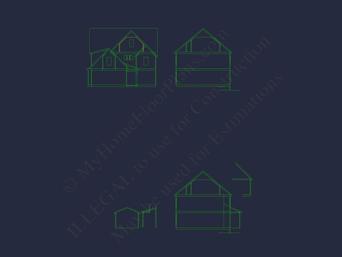 Spacious 2-Story house Floor Plan with CAD Designs
