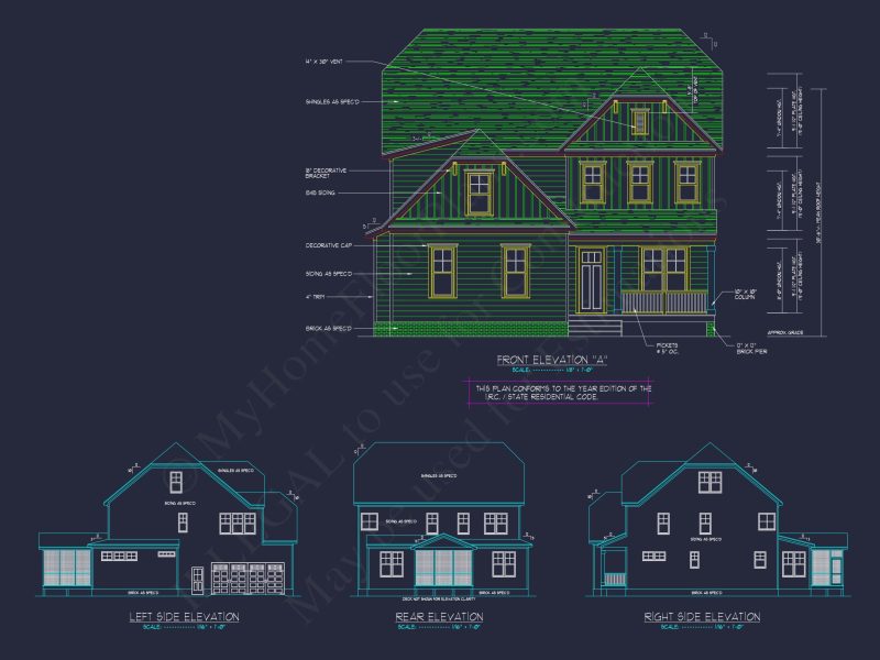 Spacious 2-Story house Floor Plan with CAD Designs