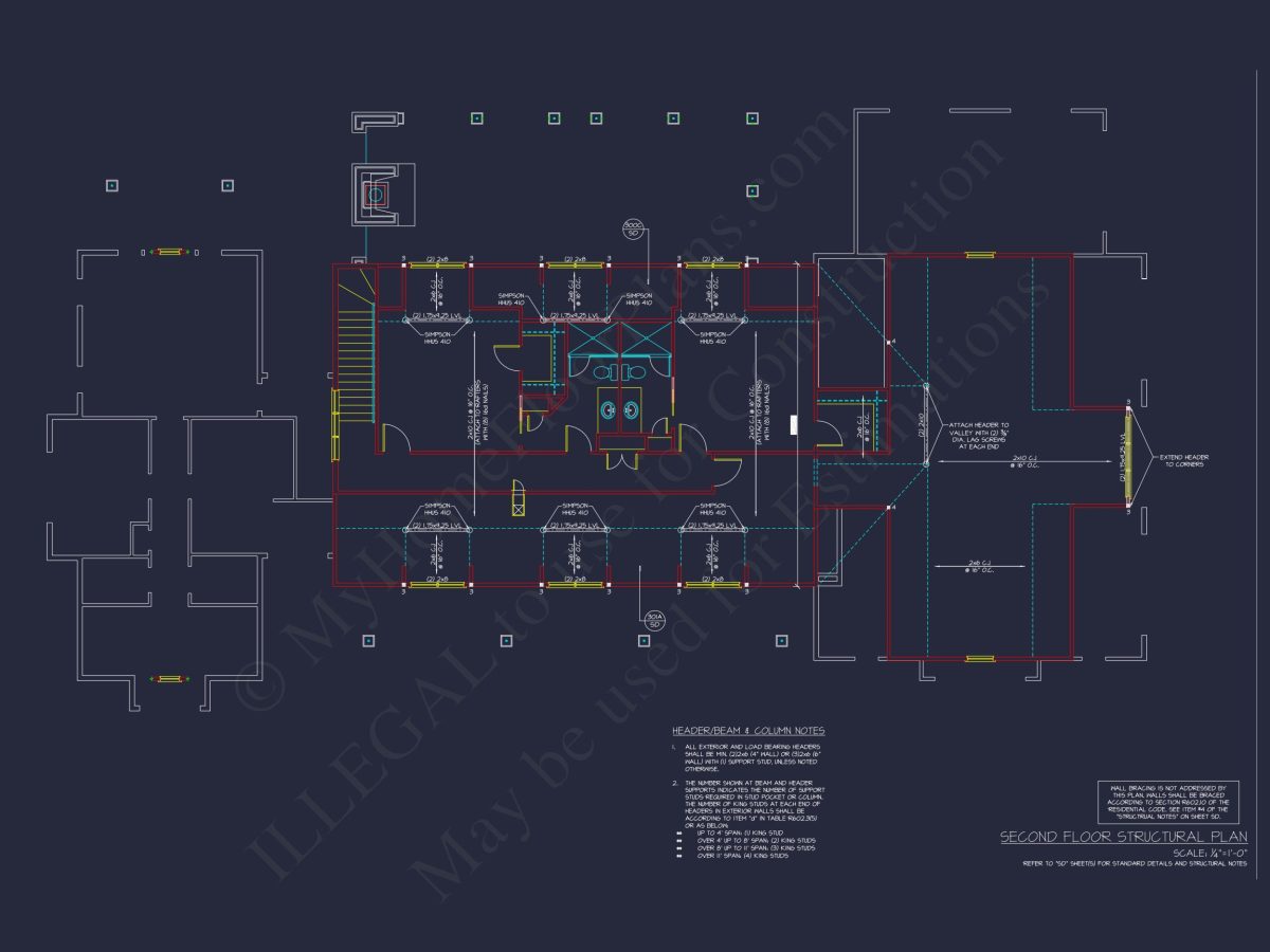 Spacious 2-Story house Floor Plan with CAD Designs & Blueprint