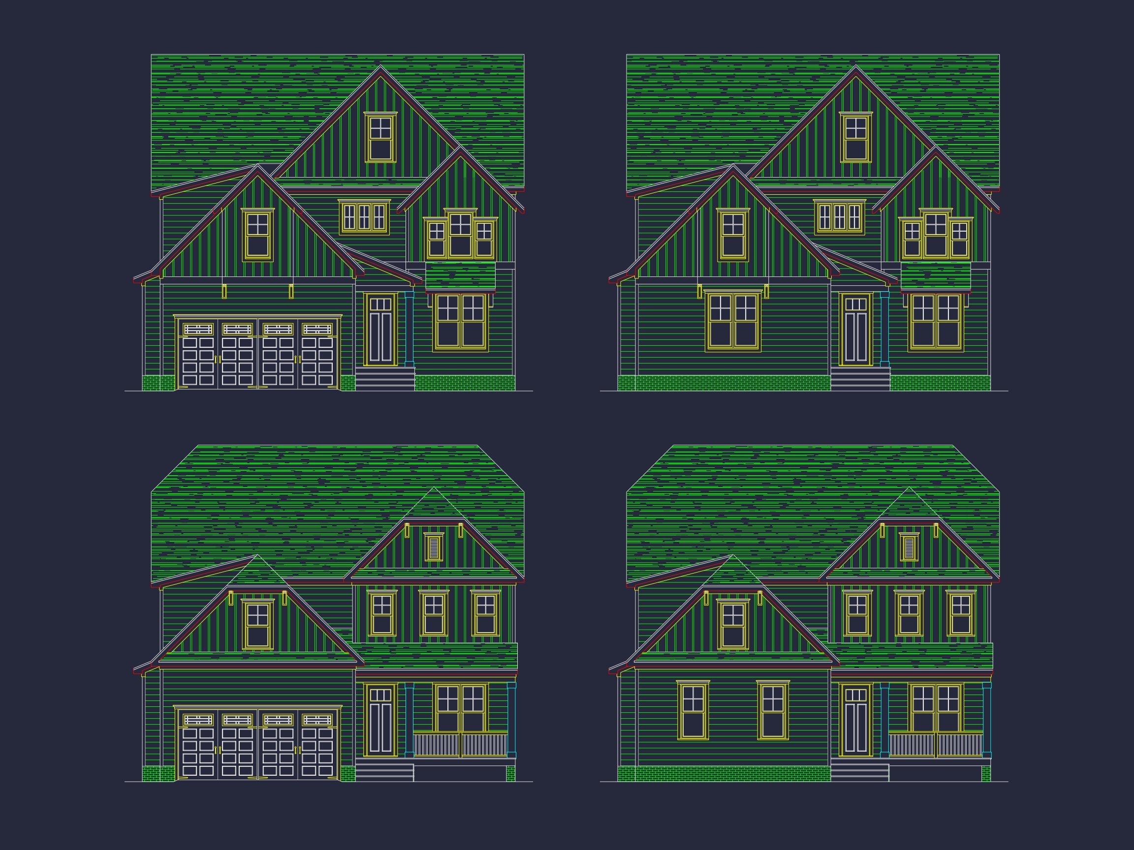 Spacious 2-Story Home Floor Plan with CAD Designs