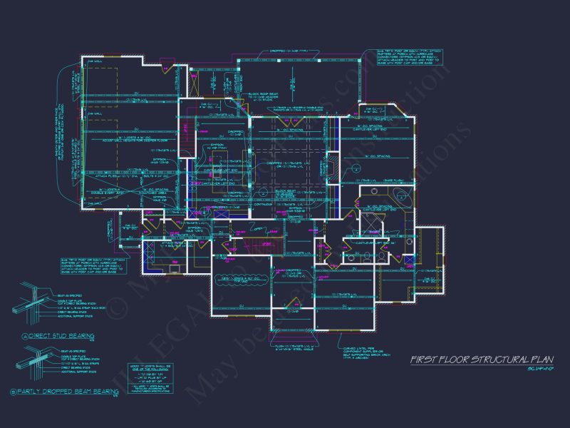 Spacious 2-Story house Floor Plan with French Country Design