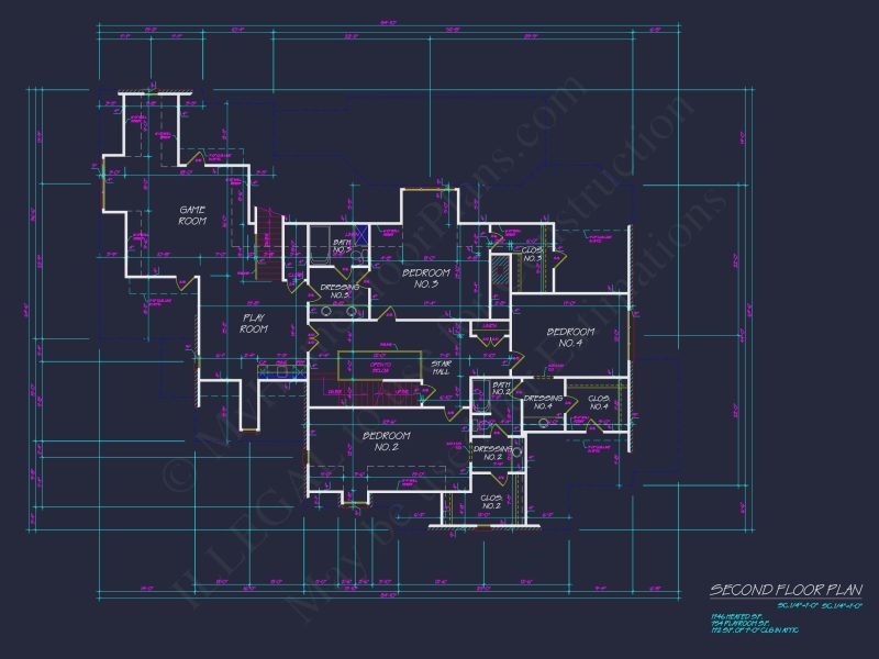 Spacious 2-Story house Floor Plan with French Country Design
