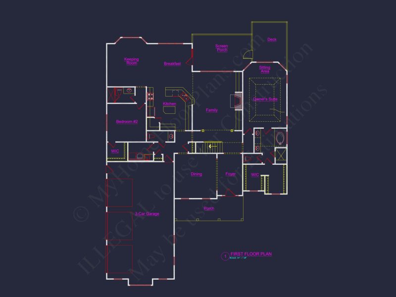 Spacious 2-Story house Plan: CAD-Ready Floor Plan Design
