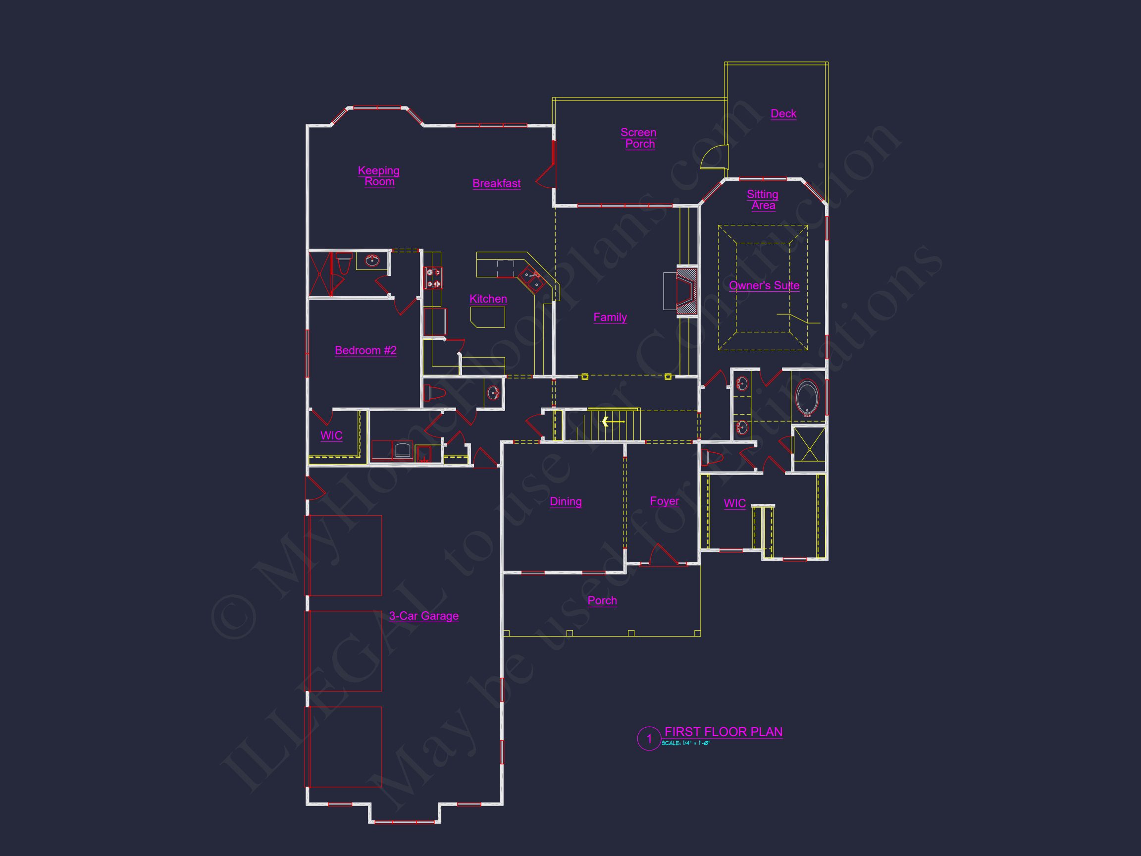 Spacious 2-Story house Plan: CAD-Ready Floor Plan Design