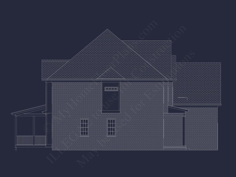 Spacious 2-Story house Plan with 4 Bedrooms, Garage & CAD Designs