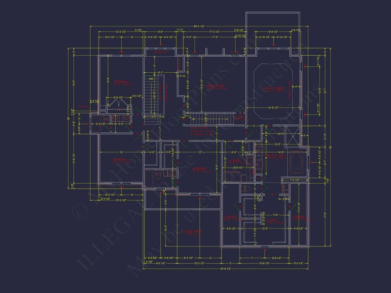 Spacious 2-Story house Plan with 4 Bedrooms, Garage & CAD Designs