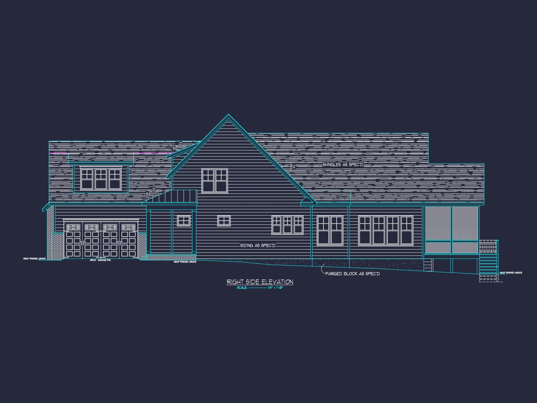 Spacious 2-Story house Plan with CAD Architecture Blueprint