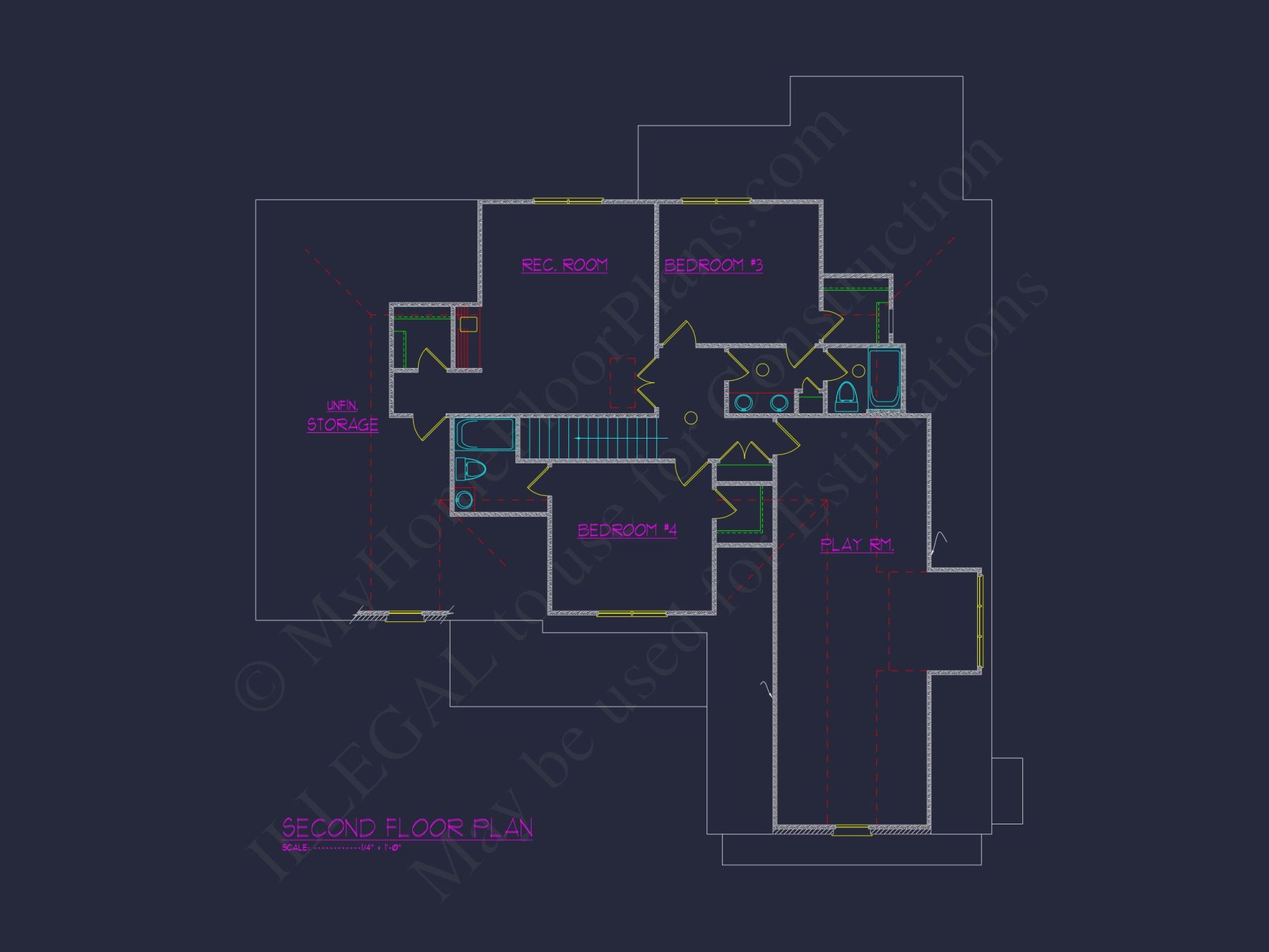 Spacious 2-Story house Plan with CAD Blueprint & Designs