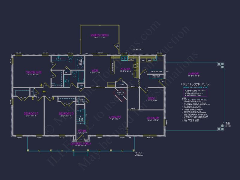 Spacious 2-Story house Plan with CAD Designs & Blueprints