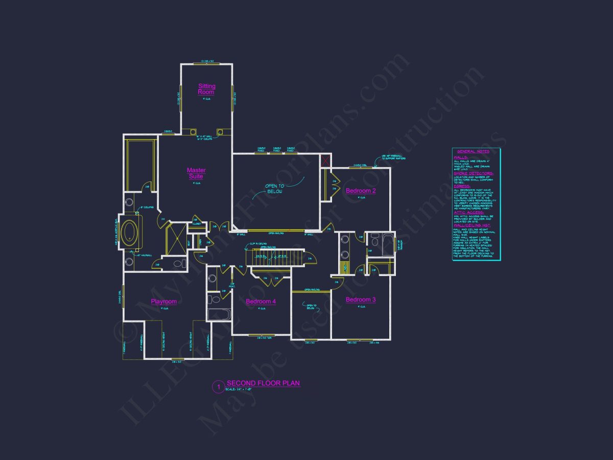 Spacious 2-Story house Plan with CAD Designs and 4 Elevations