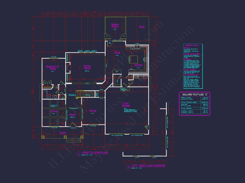 Spacious 2-Story house Plan with CAD Designs and 4 Elevations